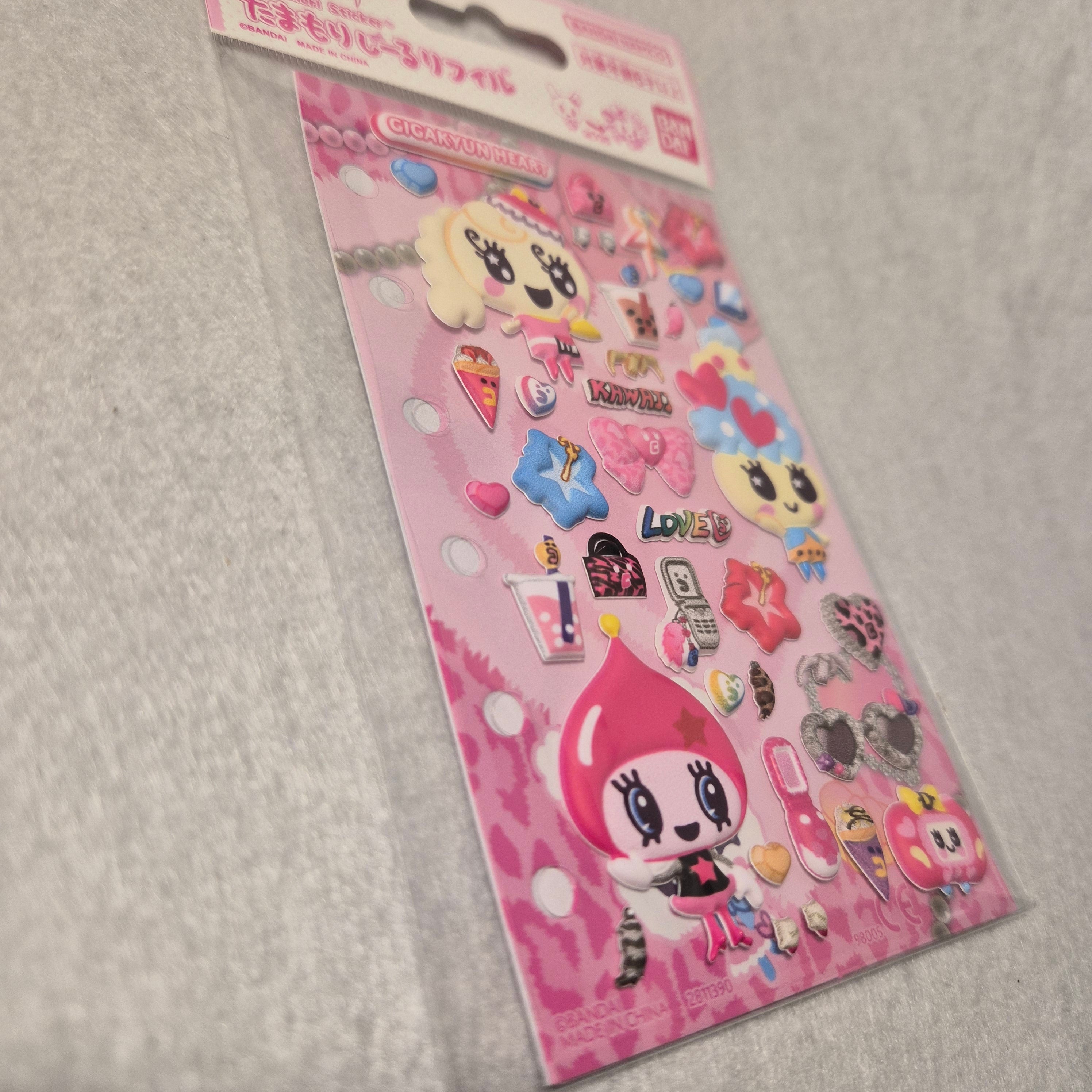 🎀 Pegatinas 3D Bandai: Tamagotchi "Tamamori Sticker Refill" ✨