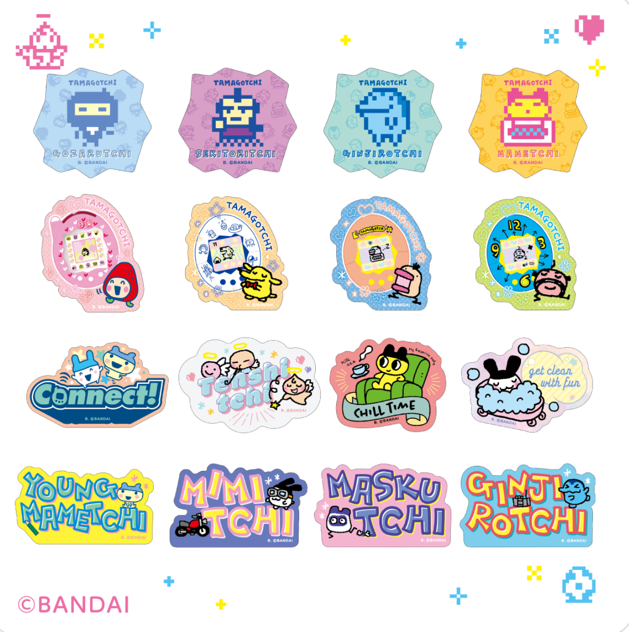 👾 Sobre Sorpresa Carddass: Tamagotchi - Die-Cut Sticker Set 2 ✨