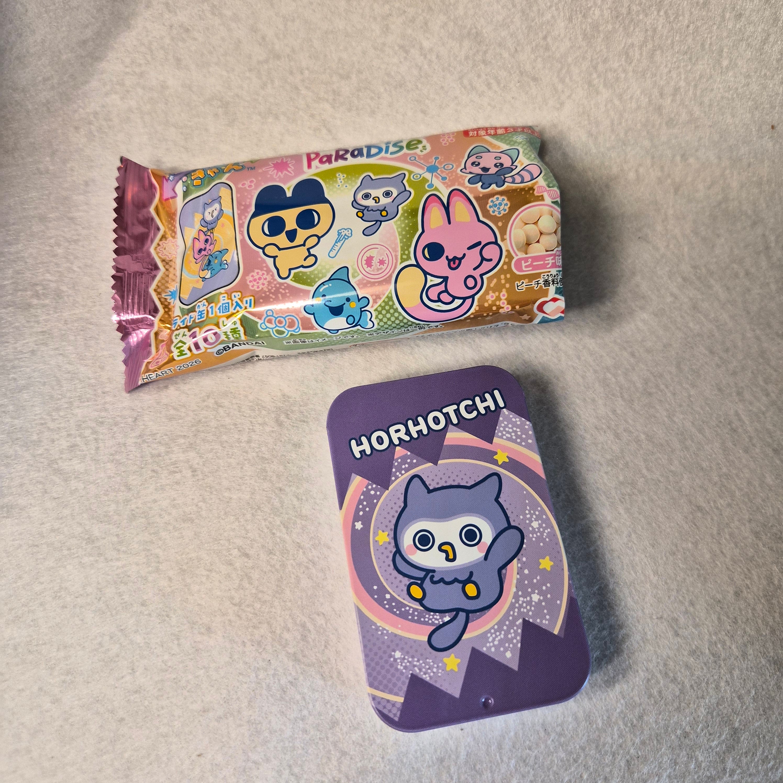 🍬 Tamagotchi Paradise Slide Can & Candy - Bandai / Heart ✨